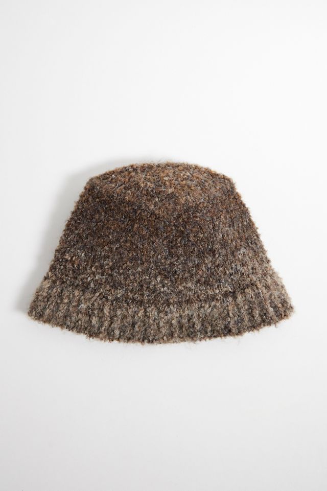 UO Brown Textured Wool Bucket Hat #2