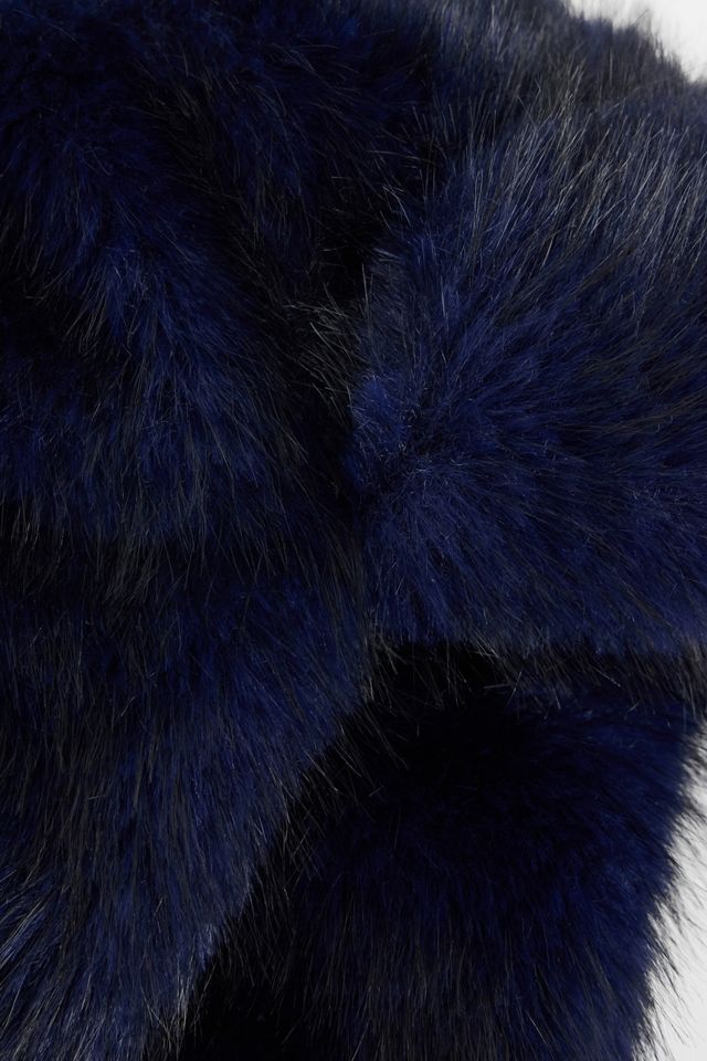 UO Navy Faux Fur Trapper Hat #4