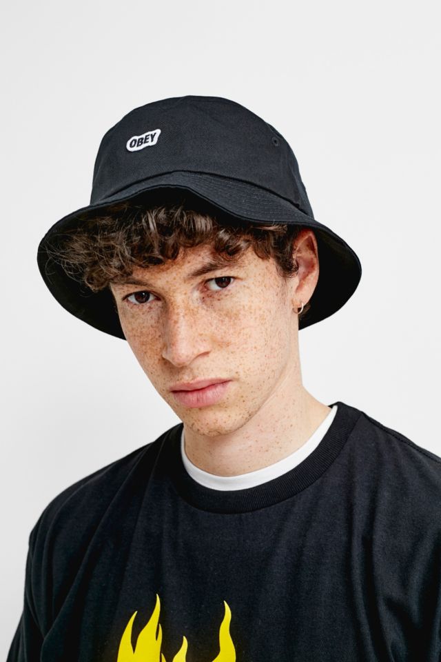 OBEY Sleeper Black Bucket Hat | Urban Outfitters UK