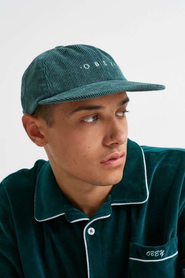 OBEY Approach Dark Teal 6-Panel Cap | Urban Outfitters UK