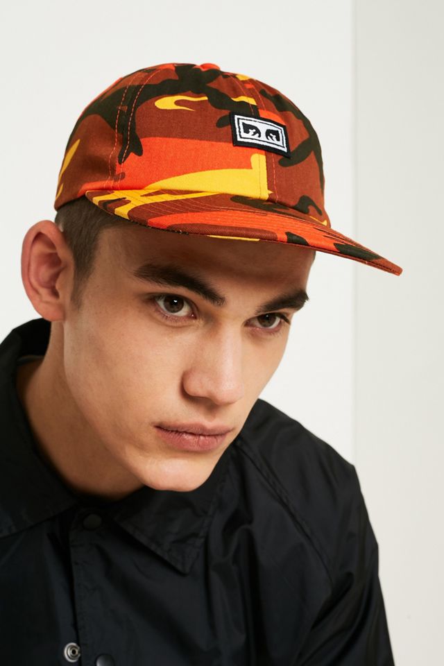 OBEY Resist Orange Camo 6-Panel Cap #1