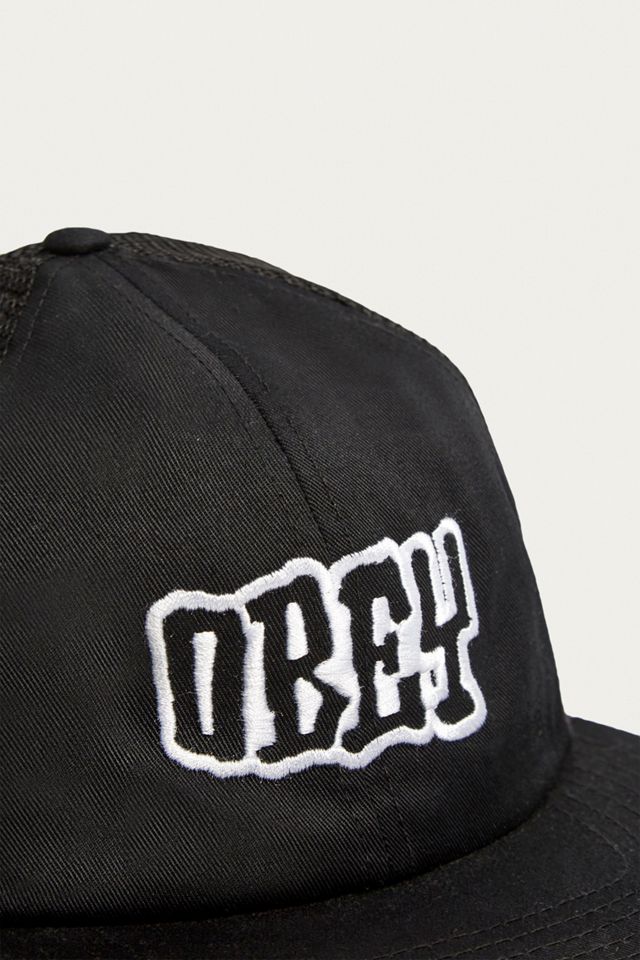 OBEY Runnin Black Trucker Cap #2