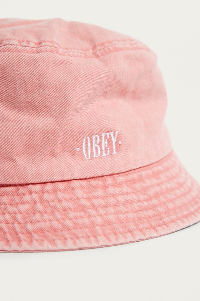 OBEY Respect Coral Bucket Hat Urban Outfitters UK