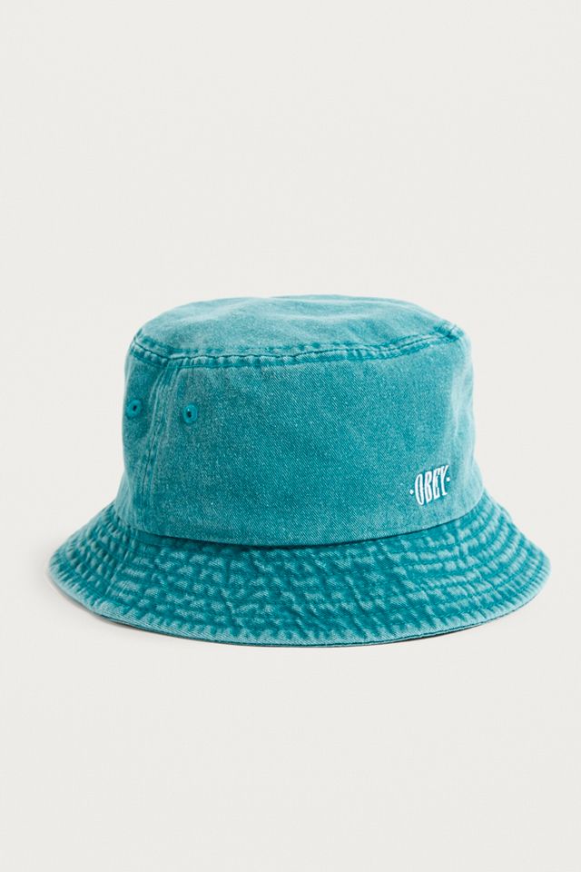 OBEY Respect Teal Bucket Hat #1