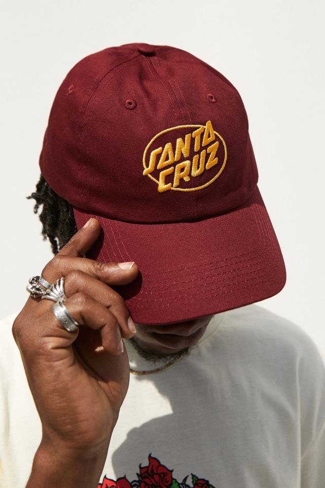 Santa Cruz Maroon Club Oval Dot Baseball Cap Urban Outfitters UK