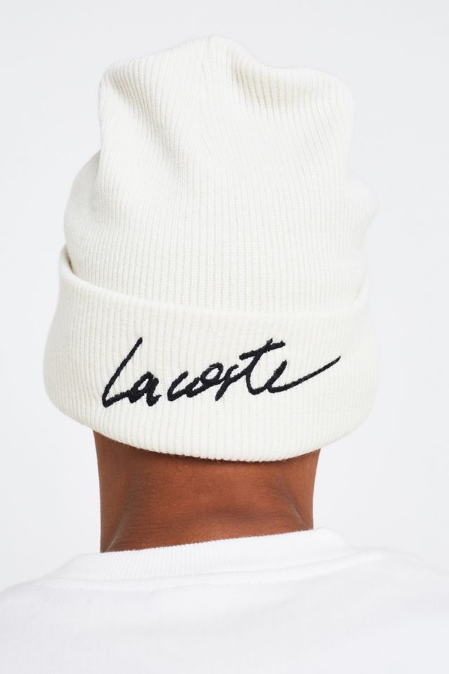 Bonnet blanc clearance lacoste