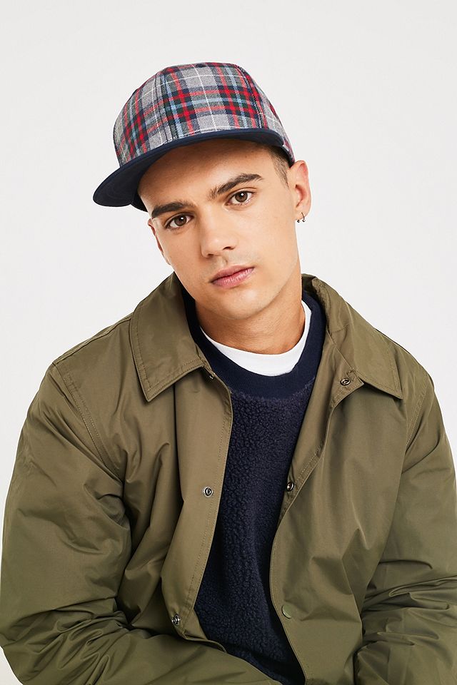 Lacoste Checked Red and Navy Cap | Urban Outfitters UK