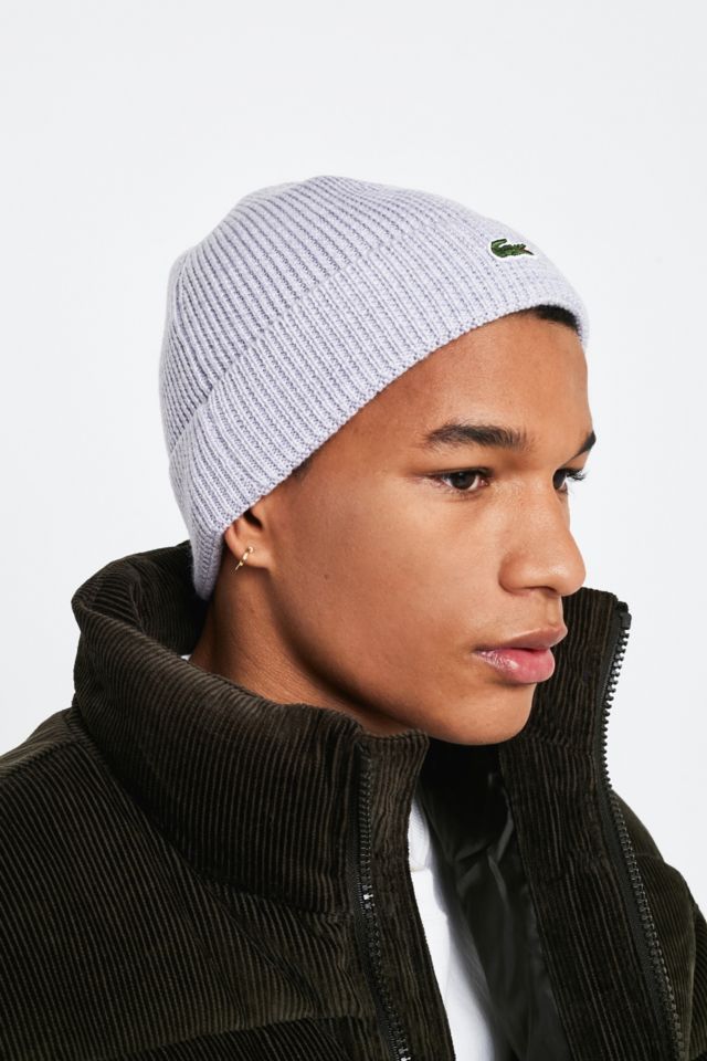 Tom Audreath Calamity tælle Lacoste Basic Grey Marl Beanie | Urban Outfitters UK