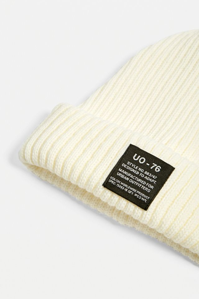 UO Bone Ribbed Beanie #1