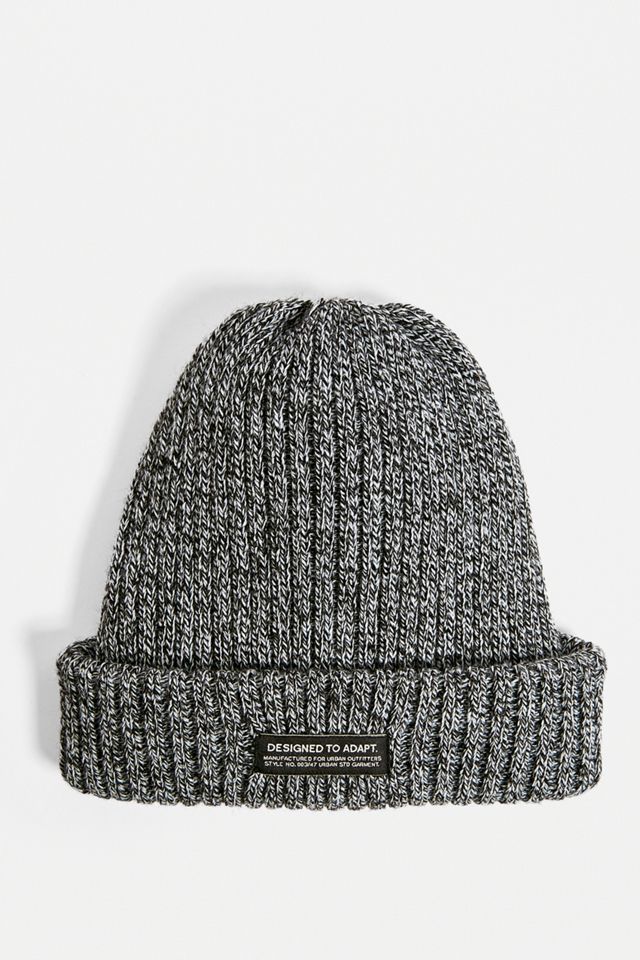 UO Salt and Pepper Ribbed Beanie #1