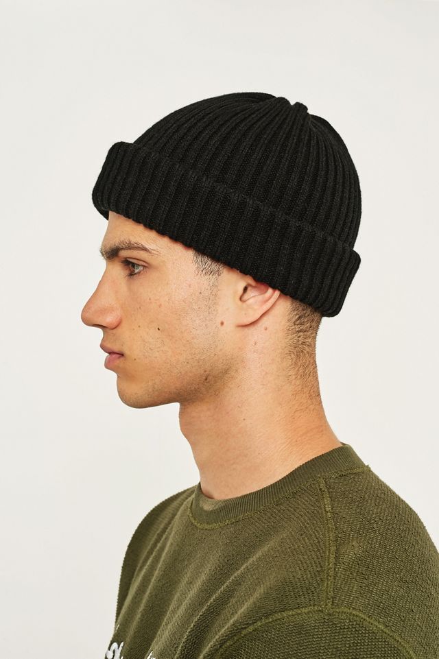 UO Black Ribbed Beanie #3