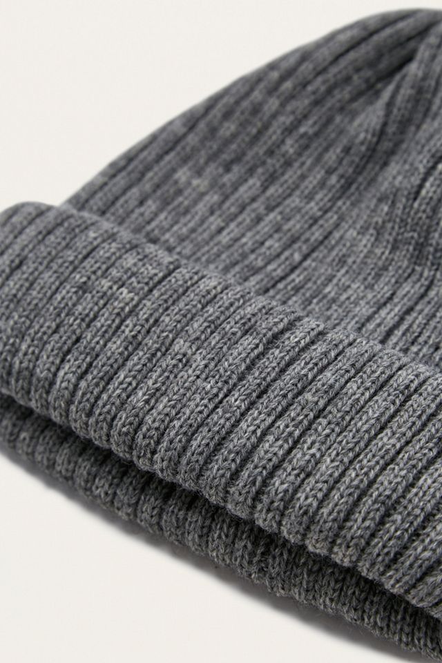 UO Grey Ribbed Beanie #2