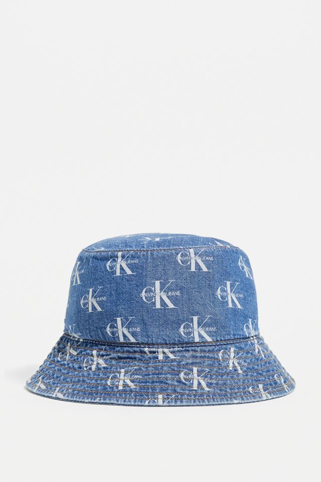 Calvin Klein Jeans Monogram Logo Denim Bucket Hat #2