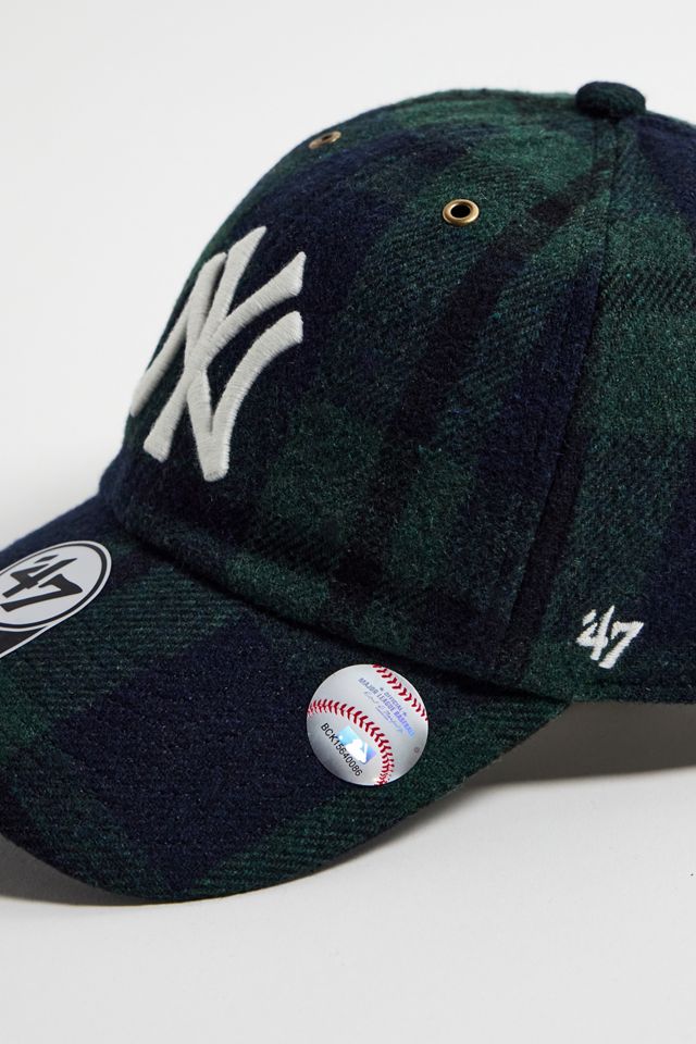 '47 Brand Yankees Navy Check Baseball Cap #1