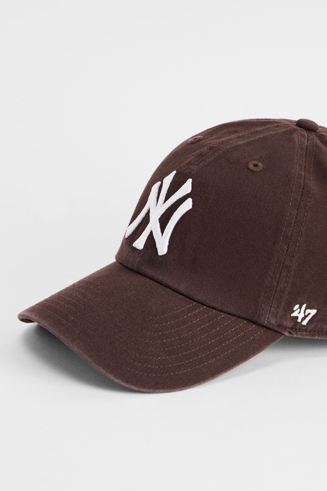 '47 Brand Brown NY Yankees Clean Up Baseball Cap #1