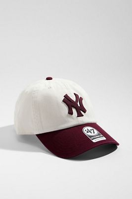 Cappellino '47 Brand UO Exclusive Bordeaux Contrasto NY Yankees Clean Up