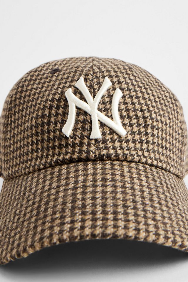 Casquette Clean Up NY Yankees pied-de-poule marron exclusive UO '47 Brand #1