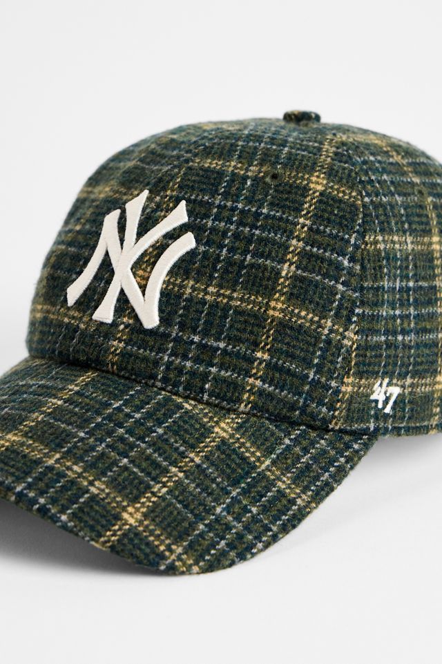 '47 Brand UO Exclusive Green Check NY Yankees Clean Up Cap #1