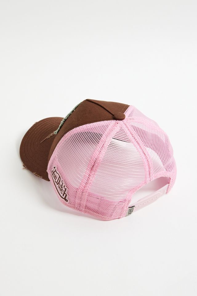 Von Dutch UO Exclusive Brown & Pink Trucker Cap #2