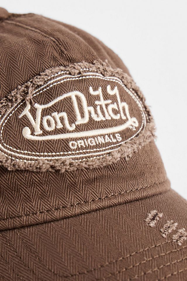 Von Dutch UO Exclusive Braune Fischgrätmuster-Truckermütze #1
