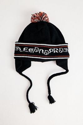 No Problemo Black & Red Rugged Trapper Beanie