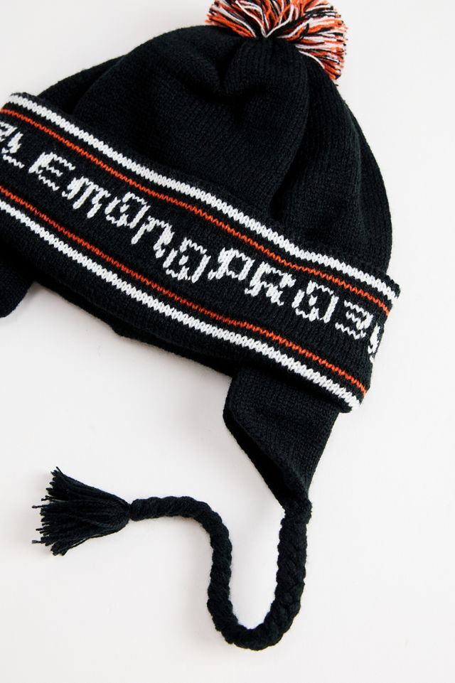 No Problemo Black & Red Rugged Trapper Beanie #1