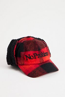 No Problemo Plaid Dog Ear Flat Cap