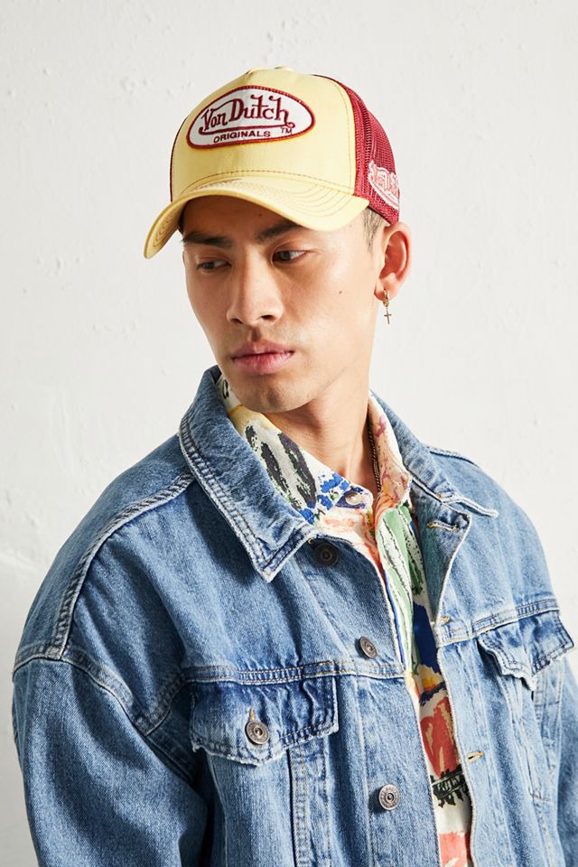 Von Dutch UO Exclusive Yellow & Red Trucker Cap