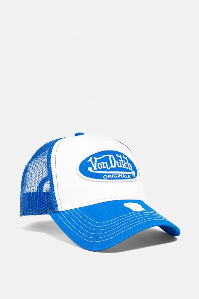 Von Dutch - Casquette trucker Boston blanche et bleue #1