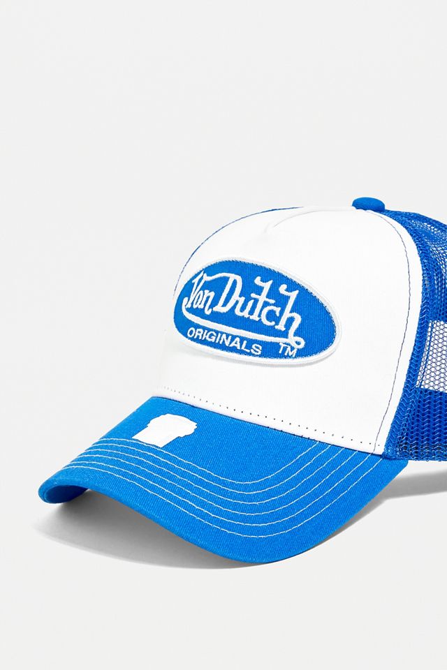 Von Dutch - Casquette trucker Boston blanche et bleue #2