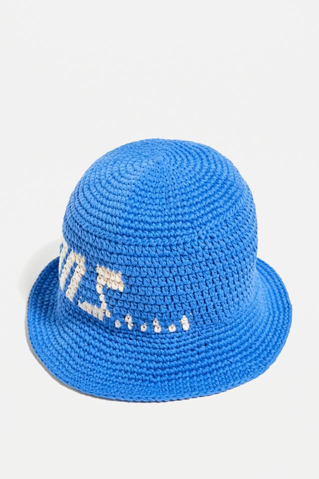 iets frans... Blue Knitted Bucket Hat #1