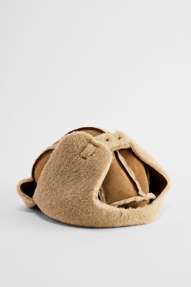 UO Tan Faux Suede Trapper Hat #1