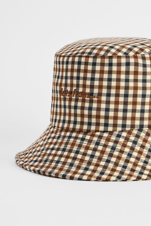 iets frans... Brown Check Bucket Hat #1