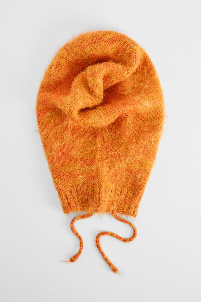 UO Orange Fluffy Twist Hood #2