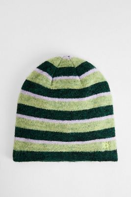 Bonnet Ayker à rayures vertes et crâne