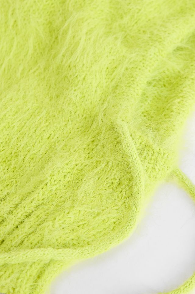 UO Lime Flauschige Kapuze #1