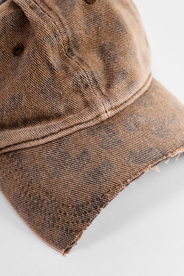 UO Washed Leopard Print Half Peak Cap #1