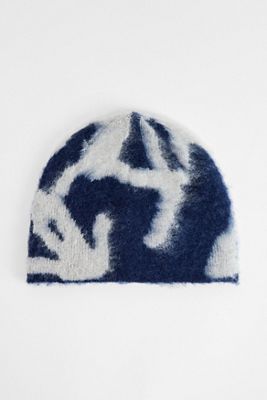 Gramicci Navy Mohair Burly Runningman Beanie
