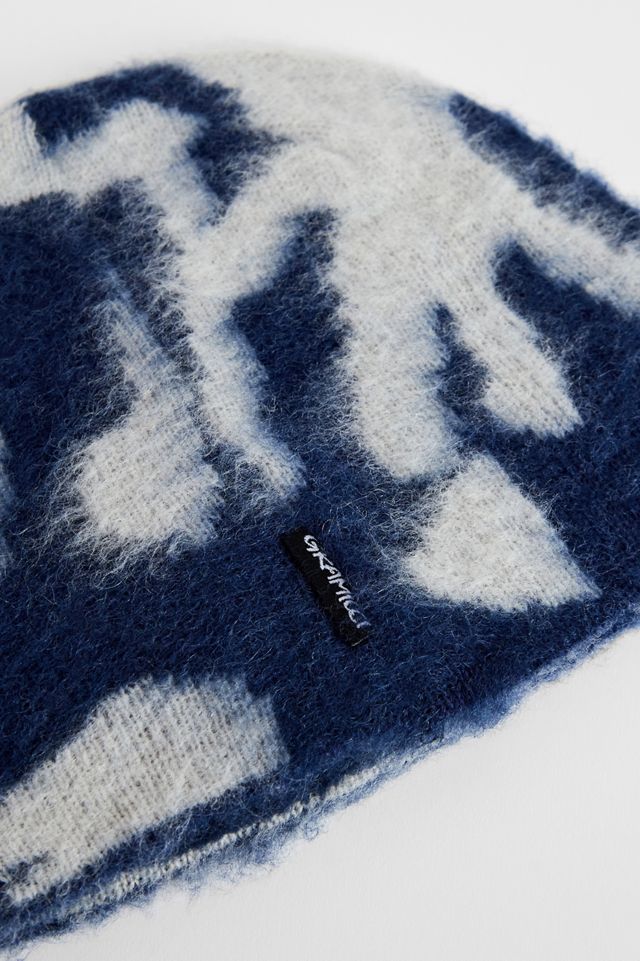 Gramicci Navy Mohair Burly Runningman Beanie #1