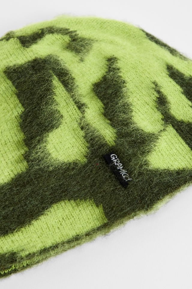 Bonnet mohair vert Gramicci Burly Runningman #1