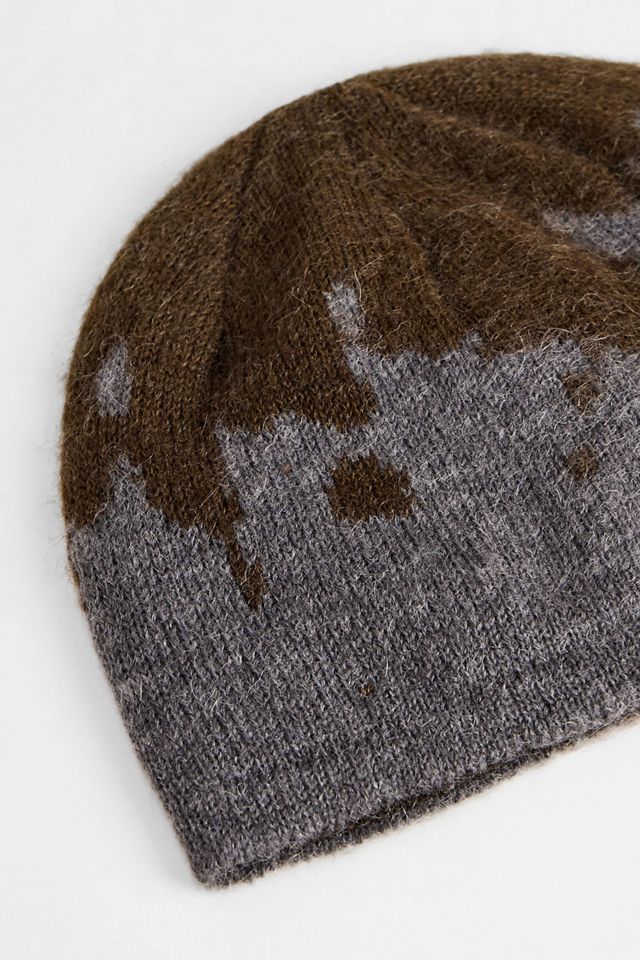 Gramicci Graue Mohair-Spritzer-Mütze #1