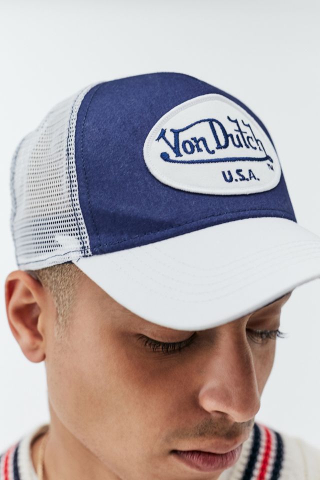 Von Dutch Navy & White Trucker Hat