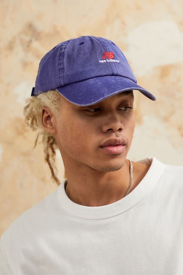 New Balance Washed Blue Embroidered Cap | Urban Outfitters UK