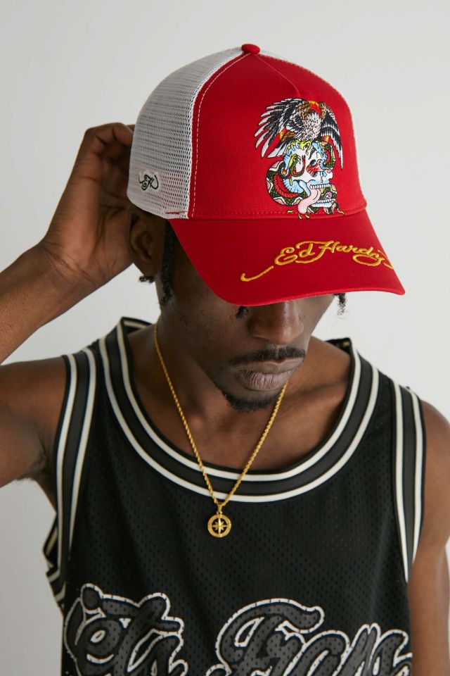 Ed hardy best sale trucker hat