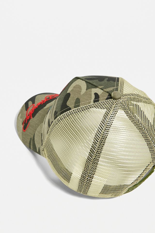 Ed Hardy UO Exclusive Camouflage Bulldog Trucker Cap | Urban