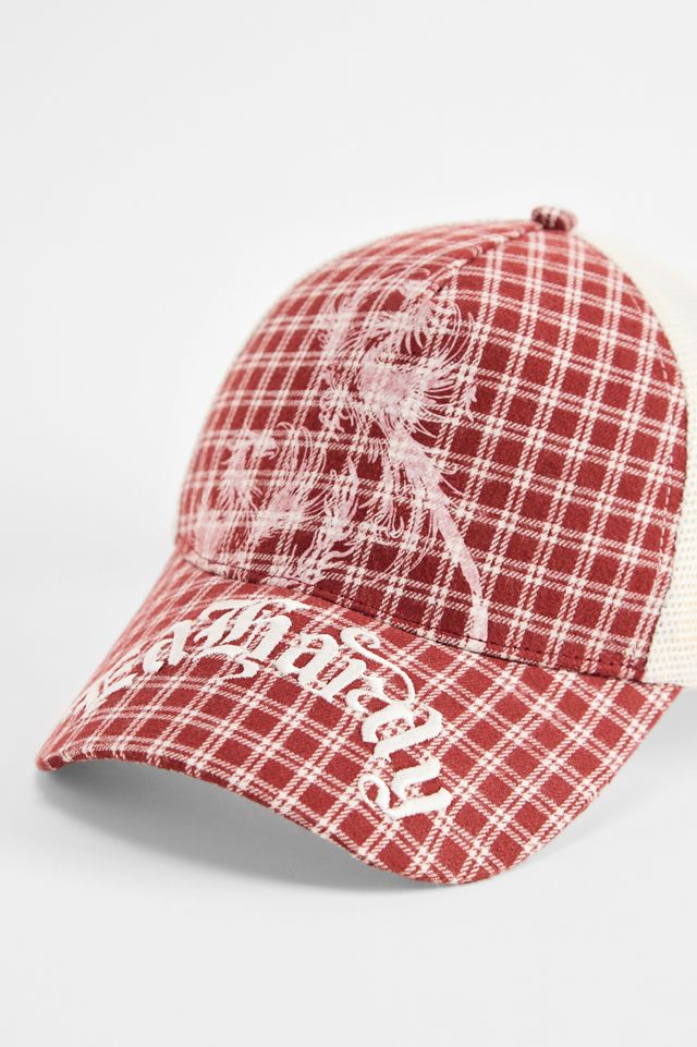 Cappellino Trucker a Quadri Rossi Ed Hardy Esclusiva UO #2