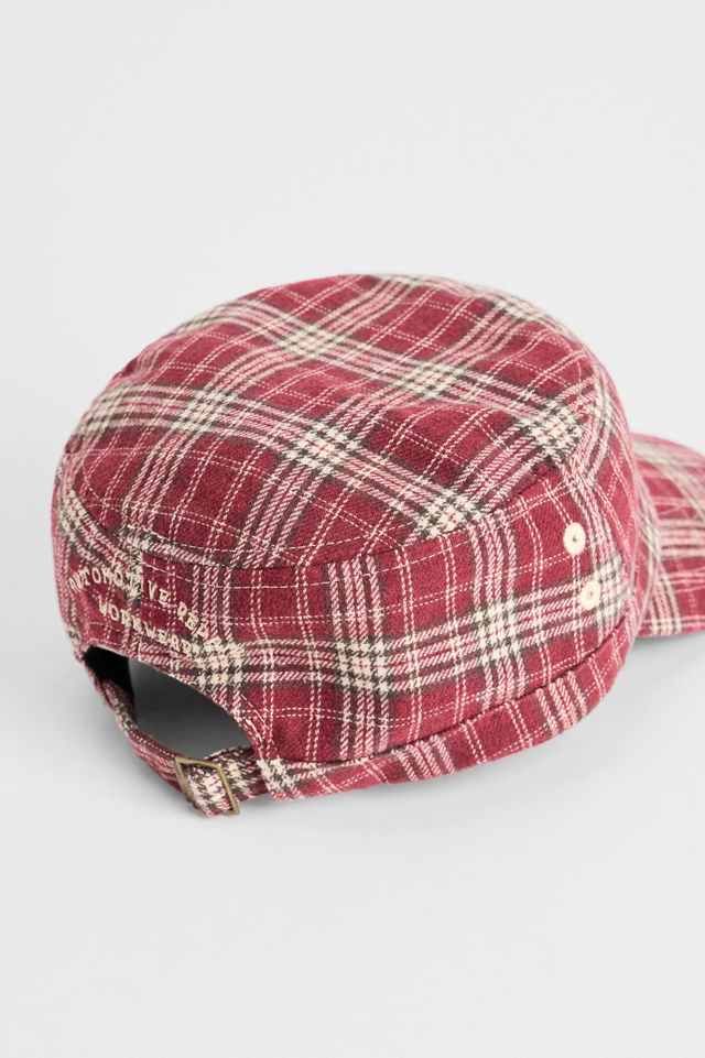 BDG Red Check Train Cap #3