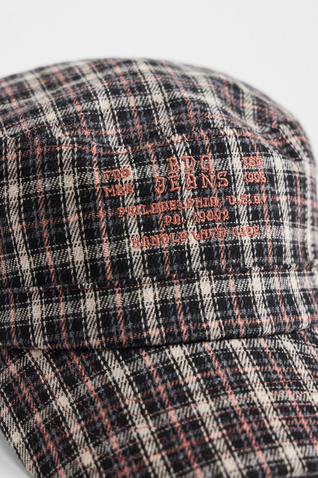 BDG Black Check Train Cap #2