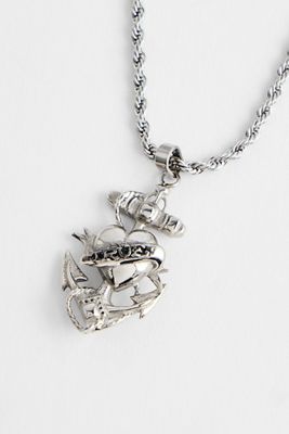 Ed Hardy True Love Anchor Pendant Necklace