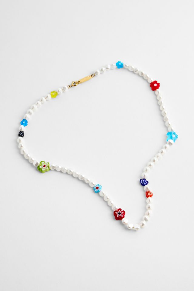 Hoemo World Flower Pearl Bead Necklace #1